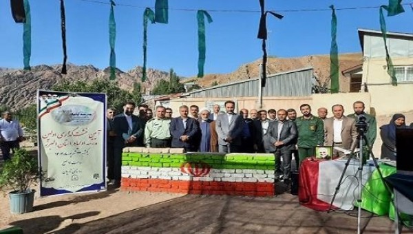 آیین خشتگذاری نخستین مدرسه «اولیا» در روستای ناریان طالقان